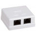 ITK Настенная инф. розетка RJ45, кат.5Е UTP, 2-порта