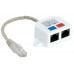 ITK Разветвитель (Y-адаптер) кат.5Е 1RJ45-2xRJ45, белый