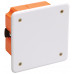 Коробка КМ41022 распаячная 92х92x45мм для полых стен (с саморезами, пластиковые лапки, с крышкой )