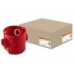 Установочная коробка СП D68х62мм, углубленная, саморезы, стыковочные узлы, красная, IP20, TDM