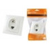 Розетка телефонная RJ11 + компьютерная RJ45 белая "Таймыр" TDM