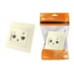Розетка телефонная RJ11 + компьютерная RJ45 сл. кость "Лама" TDM
